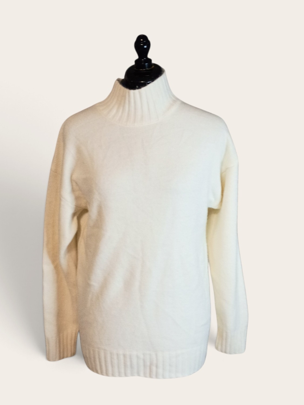 Cream Turtleneck Sweater - Unbranded
